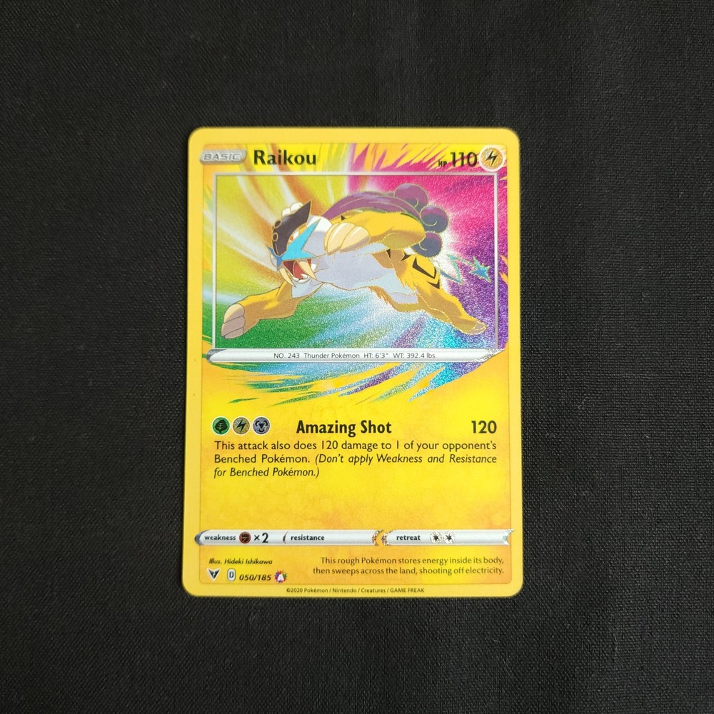 Pokemon Raikou Trading Card Game Vivid Voltage Amazing Rare 050